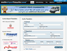 Tablet Screenshot of corfuairporttransfer.com